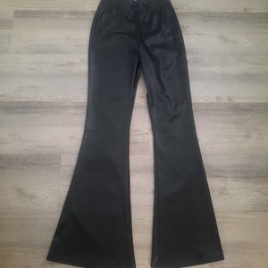 Boohoo Faux Leather Flare Pants